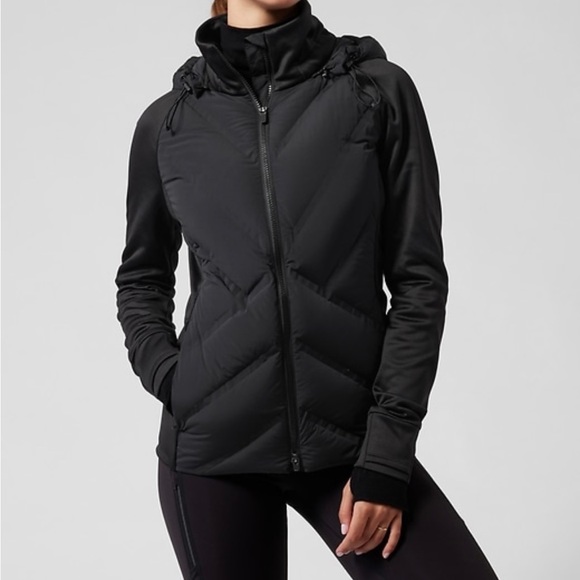 Athleta Jackets & Coats Euc Athleta Inlet Black Puffer Jacket Size Petite Small Poshmark